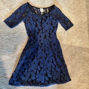Anthropologie Blue Lace Dress